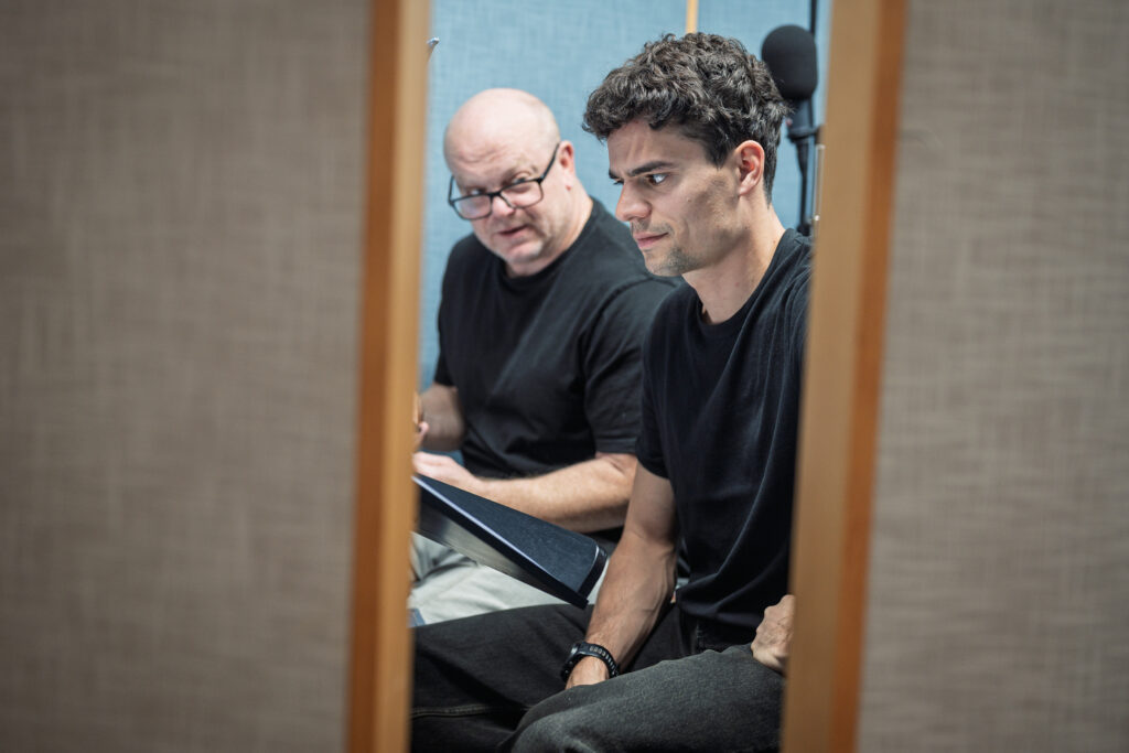 Audioteka_Komando_nataceni ve studiu_David Novotny a Filip Brezina_archiv Audioteka CZ_1